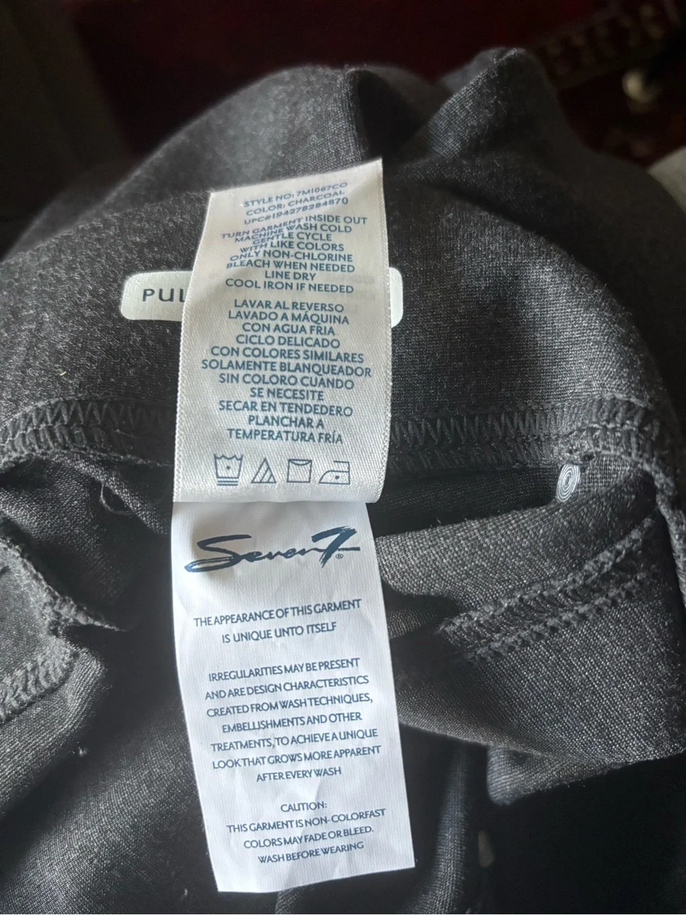 Seven7 Black High-Waist Ponte Charcol Gray Leggings NWT Size S